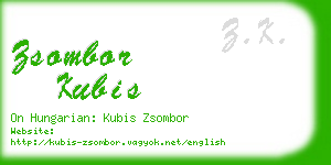 zsombor kubis business card